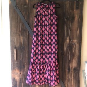 Lucky Navy and hot pink bohemian flowy sundress